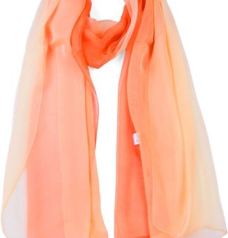 Lang Chiffon Leicht Gradient Farbe Schal Frühling Sommer Weich für Frauen