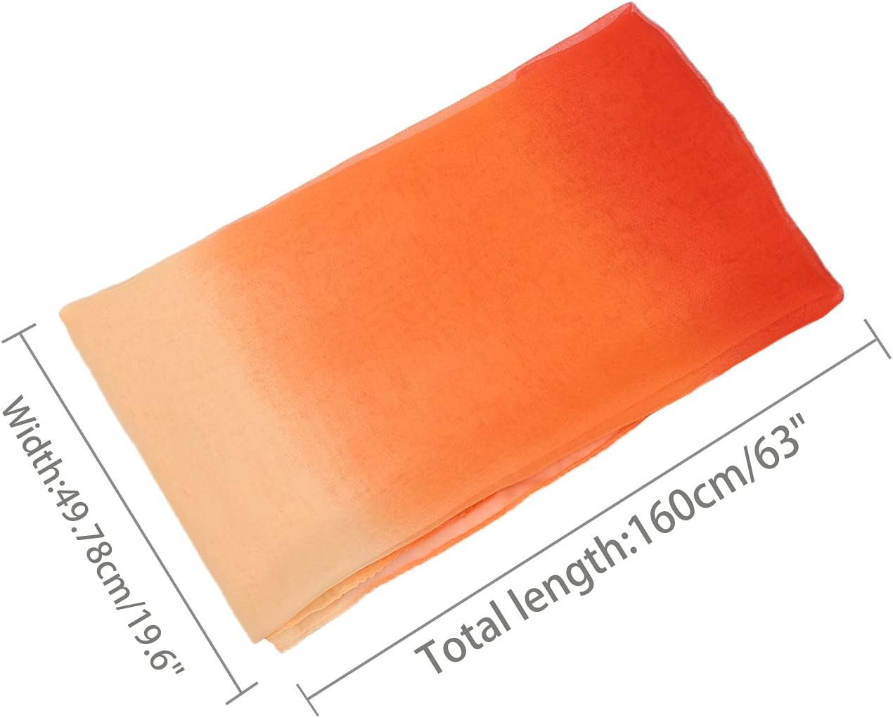 Lang Chiffon Leicht Gradient Farbe Schal Frühling Sommer Weich für Frauen – Bild 5