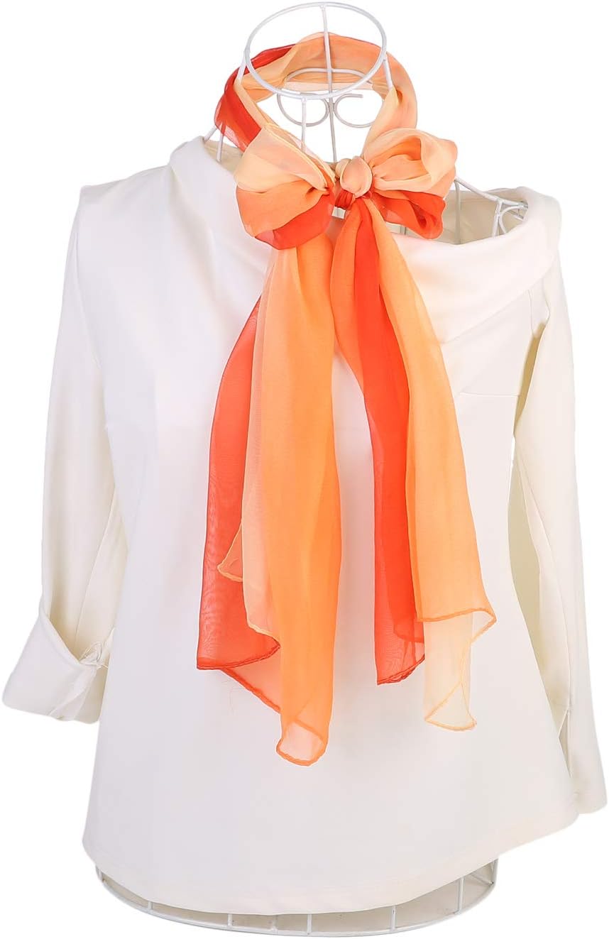 Lang Chiffon Leicht Gradient Farbe Schal Frühling Sommer Weich für Frauen – Bild 6